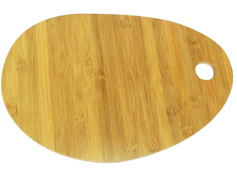 Exquisite Wabi Sabi Bamboo Cutting Board with Hanging Hole - Artisanal Kitchenware